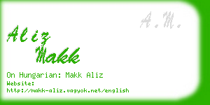 aliz makk business card